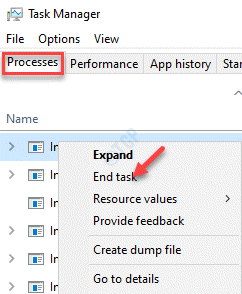 Task-Manager verarbeitet Hintergrundprozesse Iis Worker Process End Task