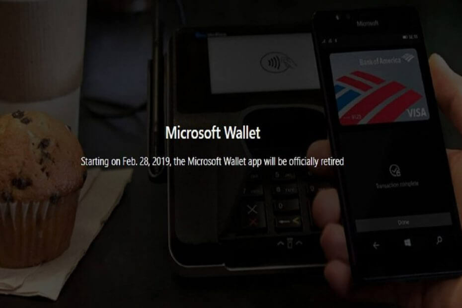 Microsoft stellt die Wallet-App im Februar 2019 ein