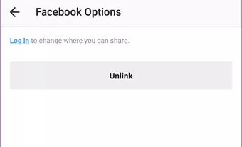Verknüpfung von Facebook aufheben Instagram wird nicht mit Facebook geteilt