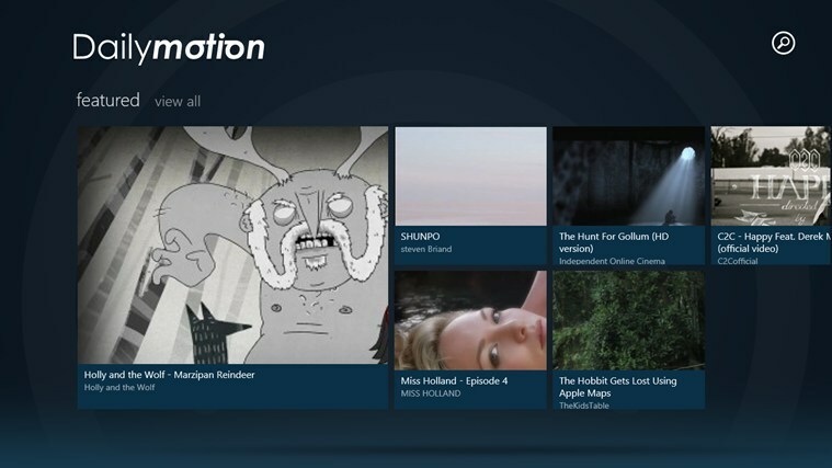 Dailymotion-App Windows 8