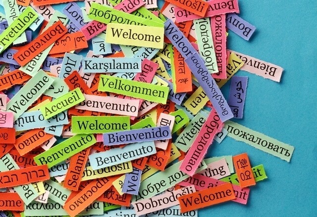 línguas diferentes nas notas