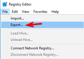 registri ekspor file menonaktifkan Kunci Windows