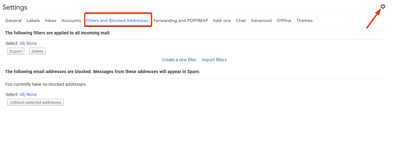 Gmail-Liste der sicheren Absender