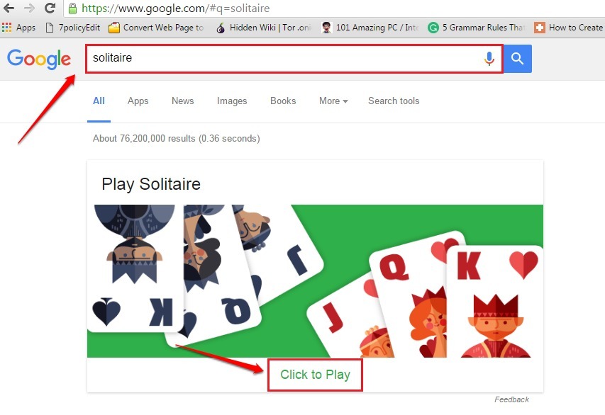 Hur man spelar "Tic Tac Toe" och "Solitaire" direkt från Google Sök