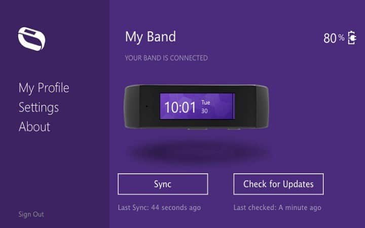 Microsoft Band -sovelluksen päivitys korjaa Live Tile -ongelmat