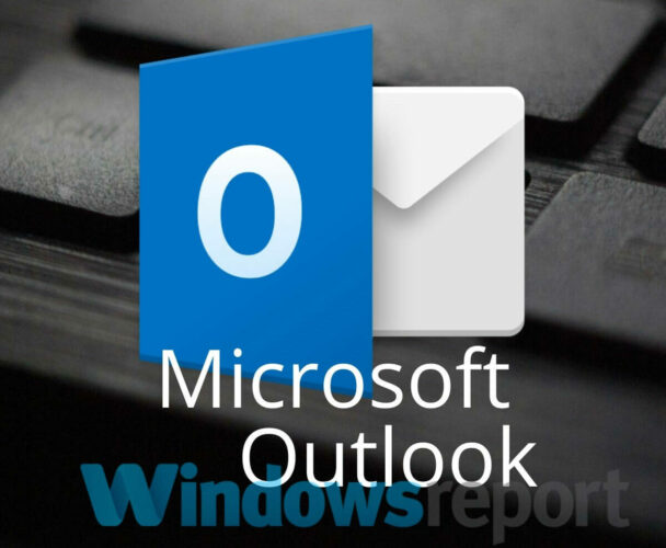 Outlook logotips - bojāts perspektīvas profils