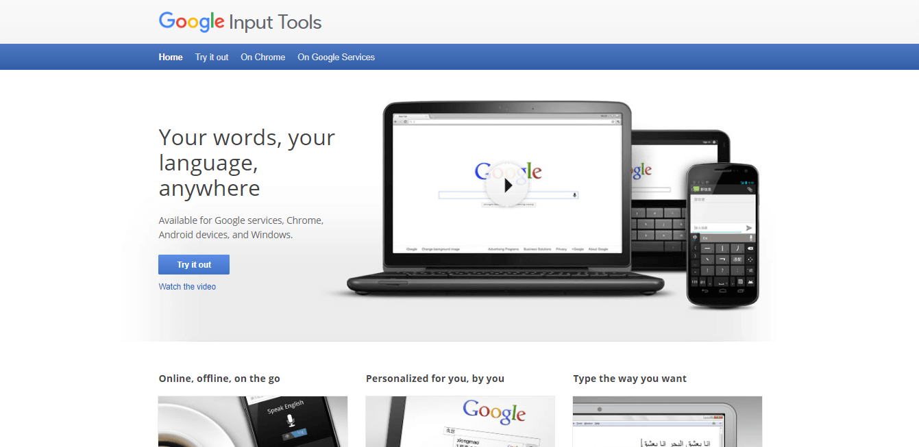 Google-Eingabetools - Eingabe von Nepali