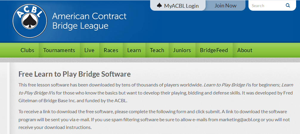 impara a giocare al software bridge
