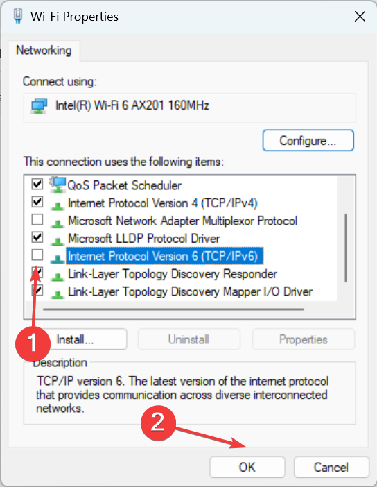 deaktivujte ipv6, abyste opravili Windows 11, že aplikace xbox nestahuje hry