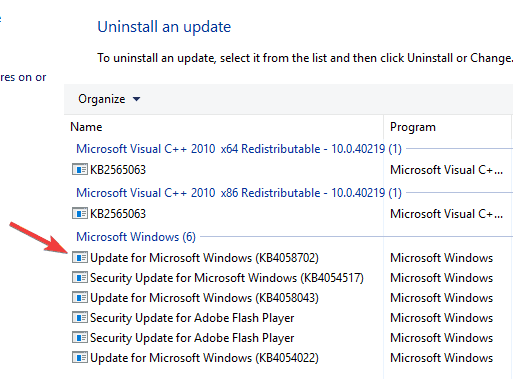 een update verwijderen Installatie van Windows 10 voorkomen 