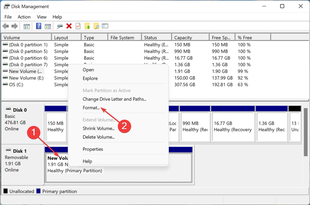 Formatieren, um zu beheben, dass die SD-Karte nicht erkannt wird, Windows 11