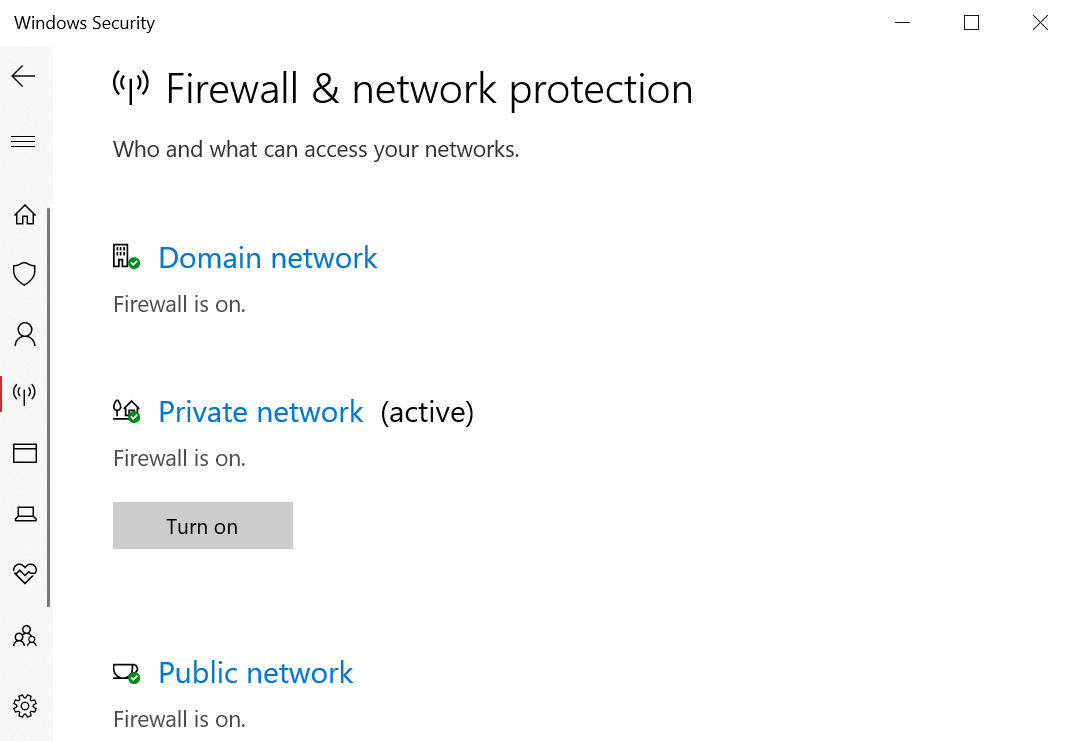 Windows 10 ugunsmūra bloķēšanas vizuālā studija
