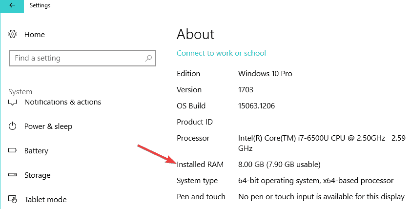 Überprüfen Sie das installierte RAM Windows 10