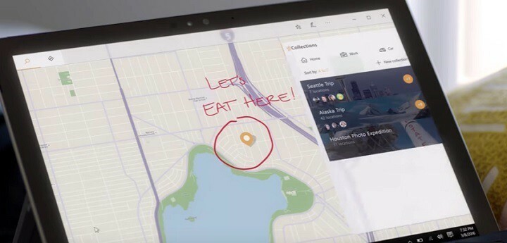 Windows 10 Mapsi kollektsioonide funktsioon