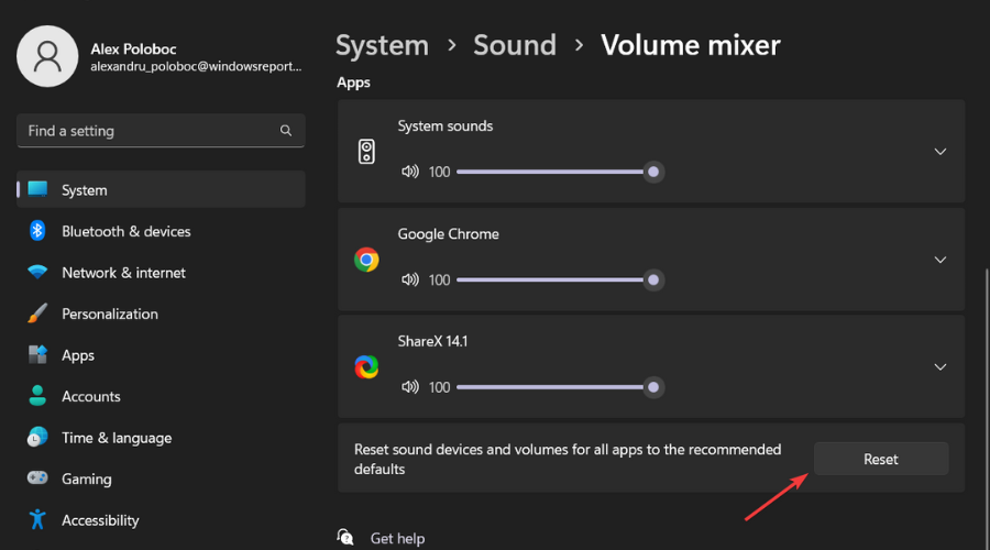 Windows 11 ses ayarlarını sıfırla