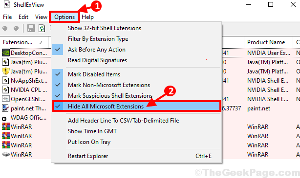 Skjul Windows Shell Extensions