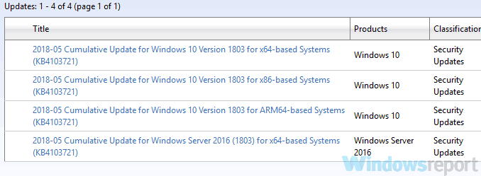 chyba katalogu Windows Update 0x80240034