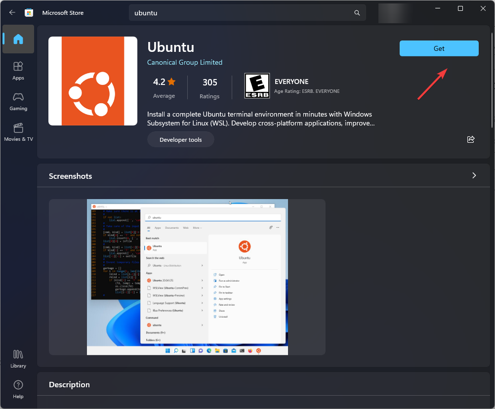 Ubuntu -script shell pour Windows