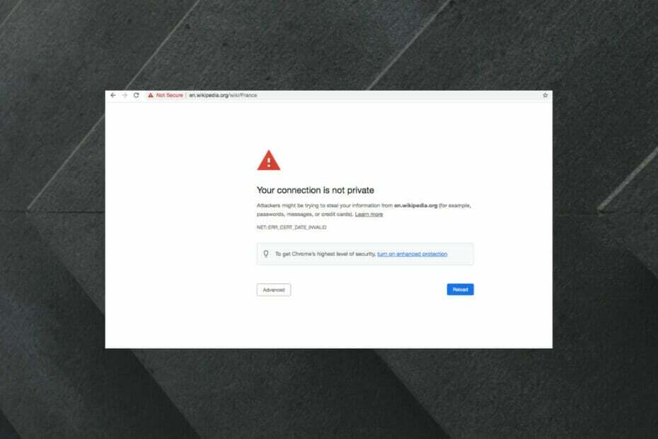 3 måter å sikre sertifikatet ditt når Chrome sier at det ikke er gyldig