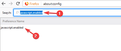 javascript ჩართული კონფიგურაციის შესახებ Firefox ბრაუზერი არ დაუშვებს კოპირებას და ჩასმას