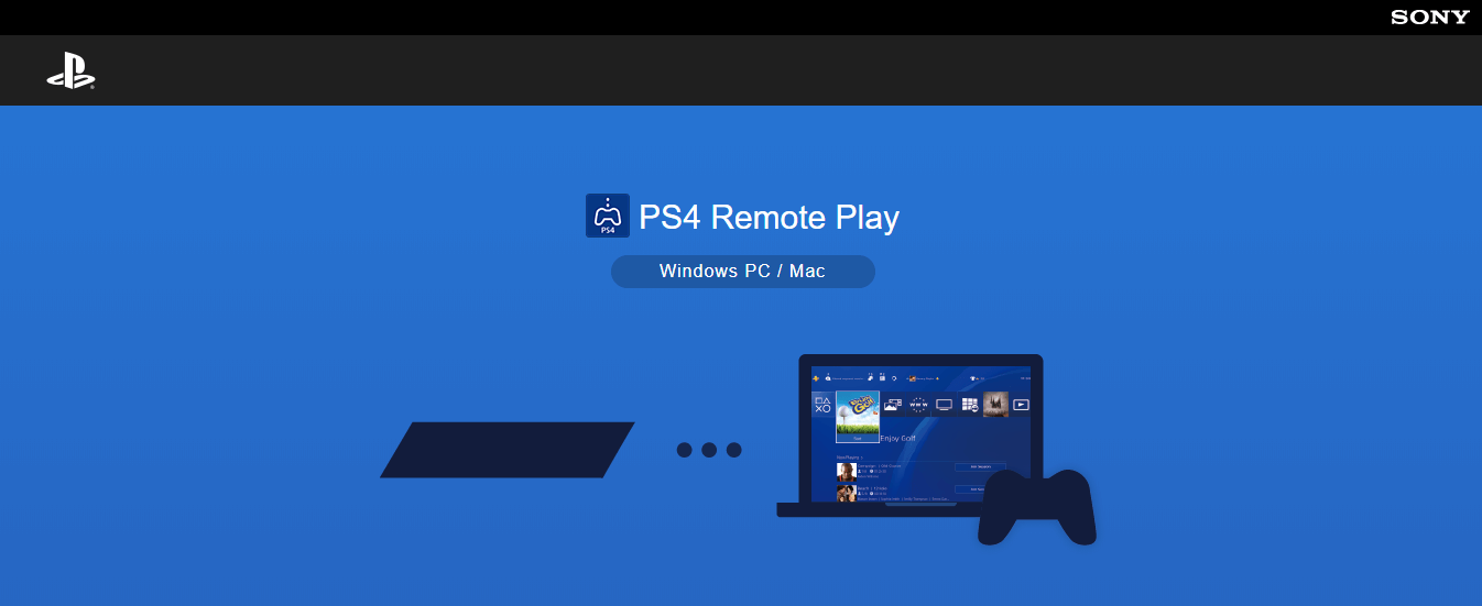 Capture d'écran du site Web de lecture à distance PS4 - Windows 10 de lecture à distance PS4