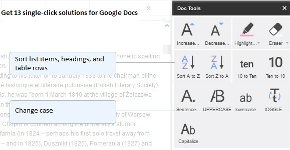 Complemento de Documentos de Google