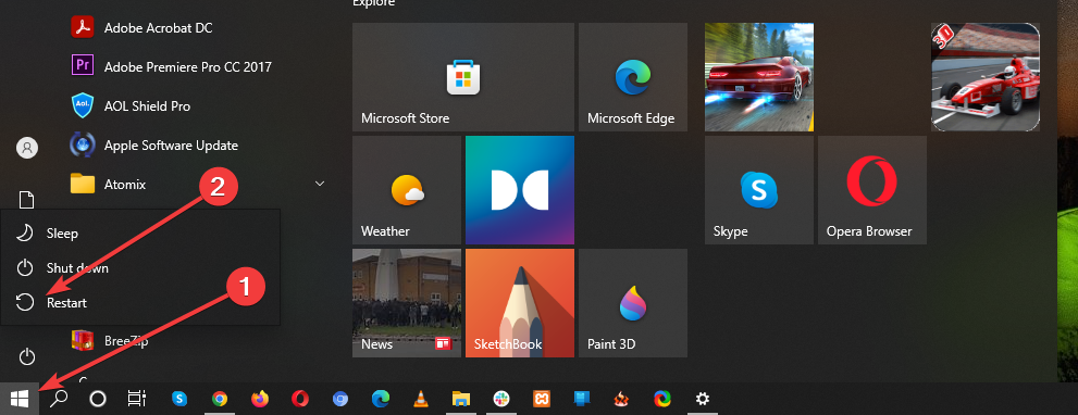 Reporniți computerul - Windows File Explorer nu afișează bara de sus