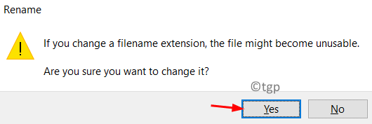 Confirmação de renomeação mínima