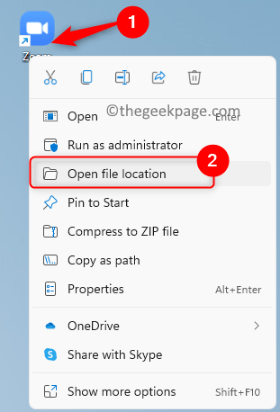Zoom Desktop Open File Розташування Мін