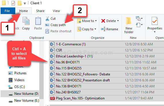 एक फ़ोल्डर में सभी फाइलों की सूची की प्रतिलिपि बनाने के लिए विंडोज 10 में कॉपी पथ का उपयोग कैसे करें