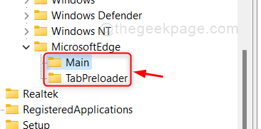 Κύρια κλειδιά Tabpreloader Win11