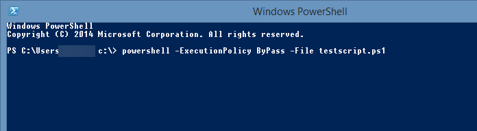 Izvedbena politika ByPass, ki izvaja skripte, je pri tej sistemski napaki PowerShell onemogočena