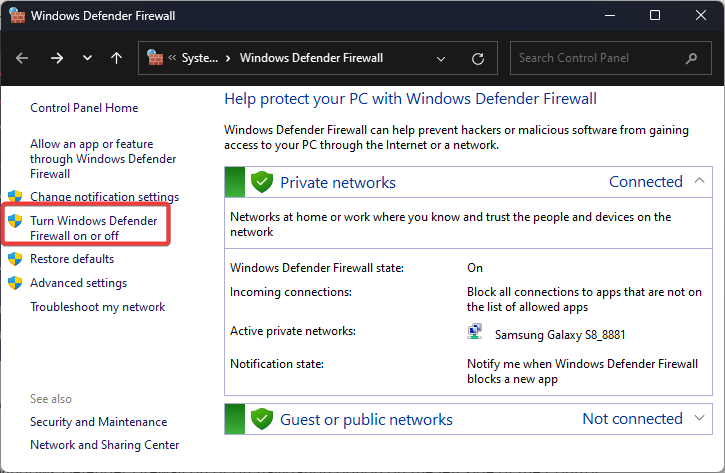 Kapcsolja ki a Windows Protectert