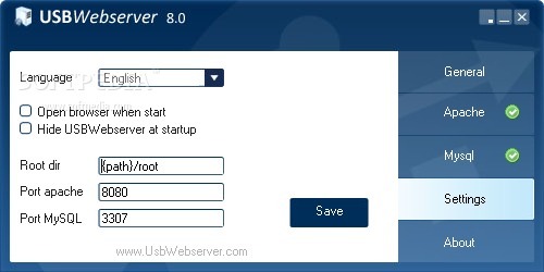 servidor web usb