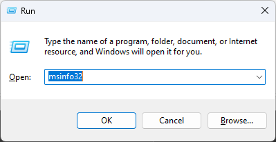 msinfo32 -ssd külmutab Windows 11