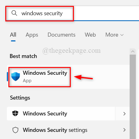 Windows Security 11zon'u açın