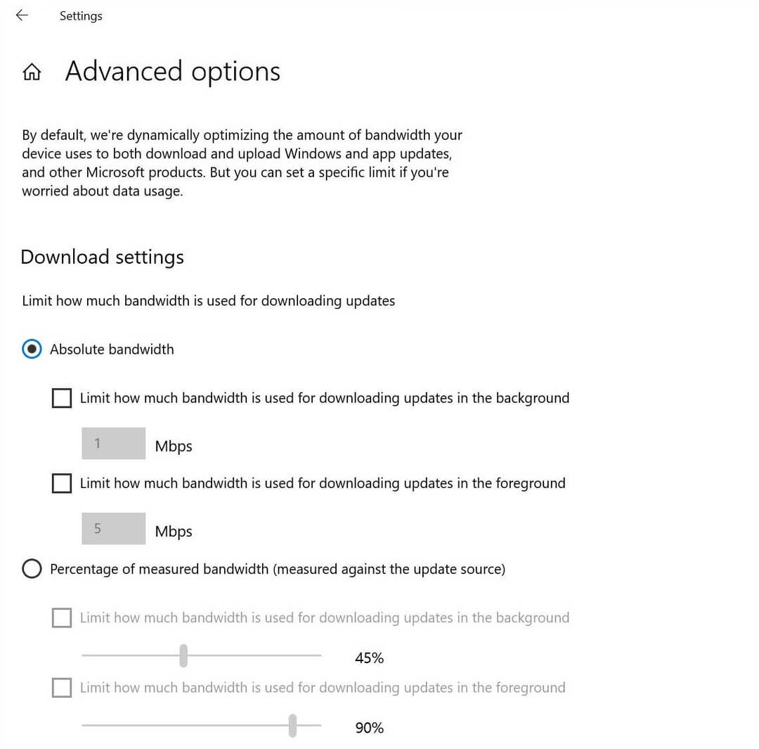 perbarui pelambatan windows 10 20h1