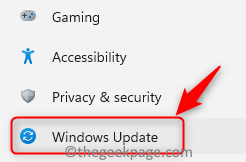 Nustatymai „Windows Update“ min