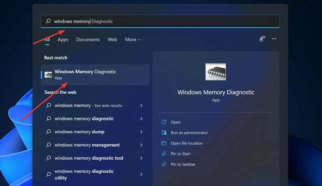 windows-memory-diagnostic การตรวจสอบความปลอดภัยของเคอร์เนลล้มเหลว windows 11