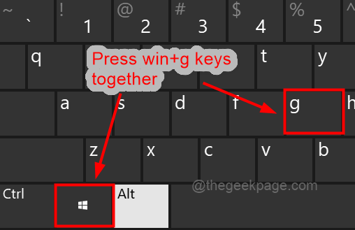 Drücken Sie Windows Plus G Keys 11zon