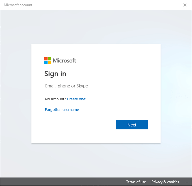 نافذة حساب Microsoft windows 10 محفوظات الحافظة لا تعمل
