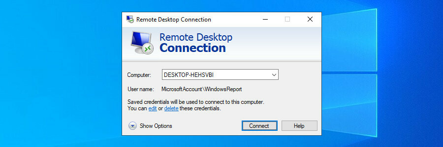 ใช้การเชื่อมต่อเดสก์ท็อประยะไกลบน Windows 10