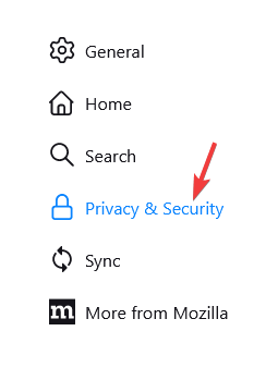 Privacy e sicurezza di Firefox