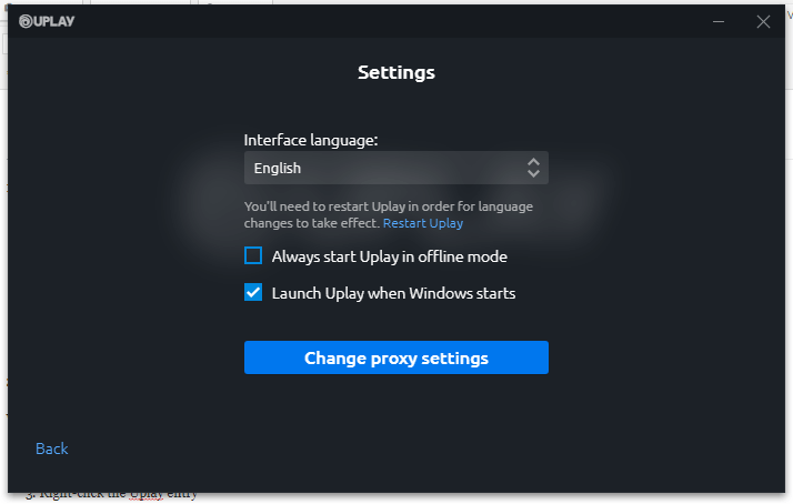 Vždy spustite Uplay v režime offline Uplay nedokáže rozpoznať vaše heslo