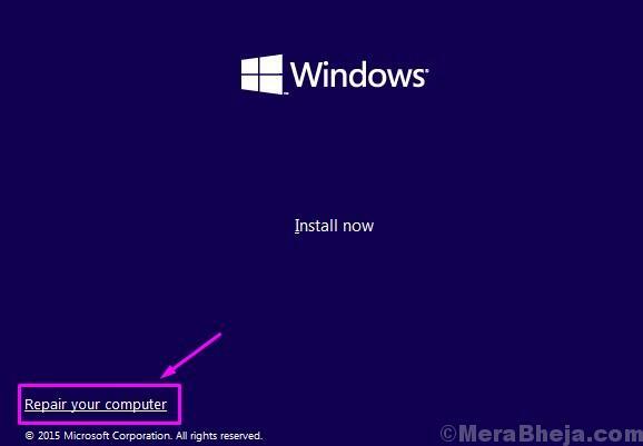 Comp de reparación de instalación de Windows