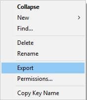 файл даних Outlook не може бути доступний до реєстру експорту