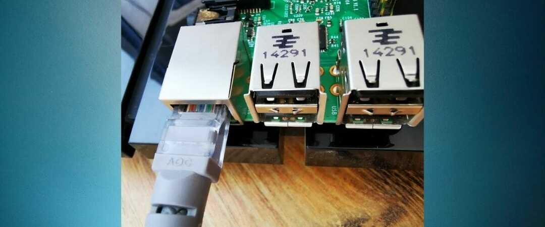 Ethernetový kábel Raspberry Pi