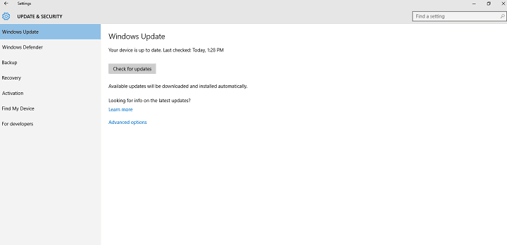 Oprava: Windows 10 Anniversary Update se mi nezobrazí