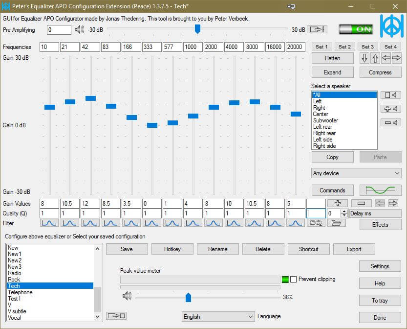 EqualizerAPO boost software de sonido de graves