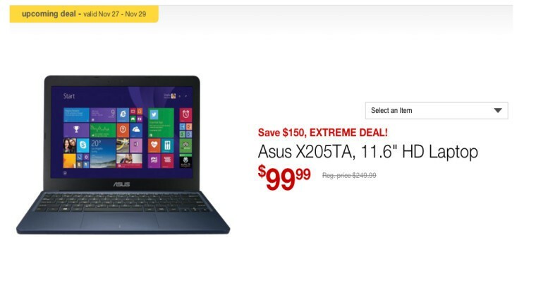Deze Windows 8.1 ASUS EeeBook-notebook wordt deze Black Friday bij Staples voor $ 99 verkocht